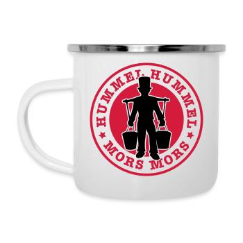 01 Hummel Hummel Mors Mors Hamburg - Emaille-Tasse - Weiß - Links