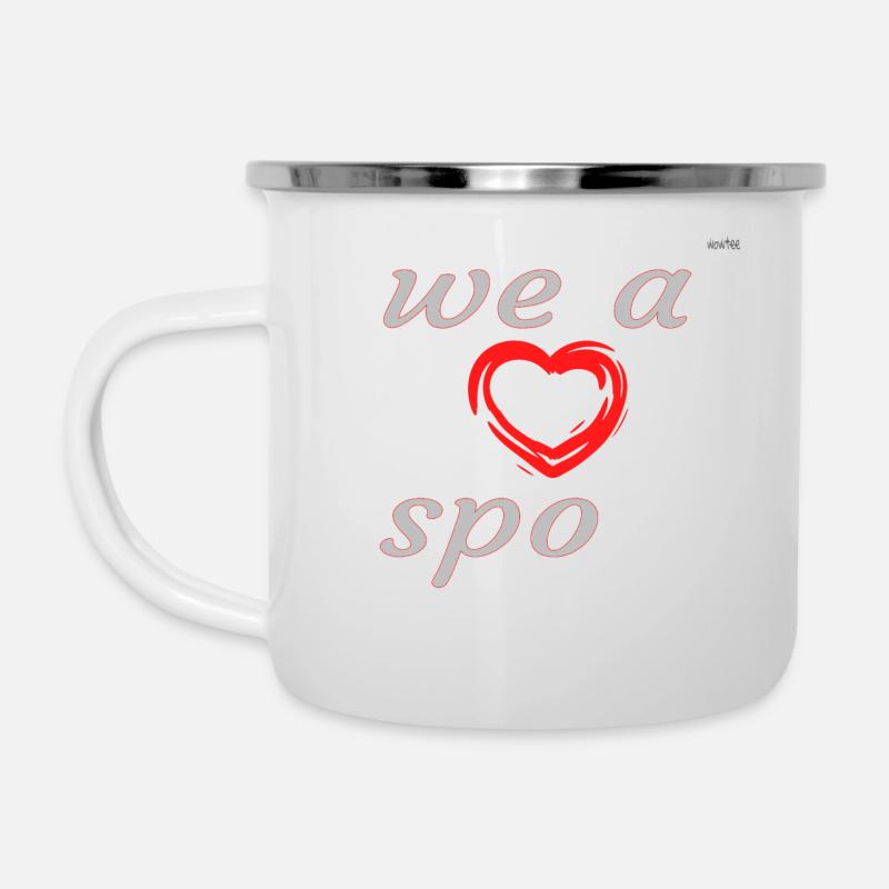 We are spouses - the left side - Camper Mug - white