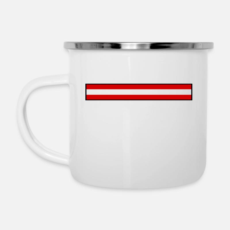 Austria flag - Camper Mug - white