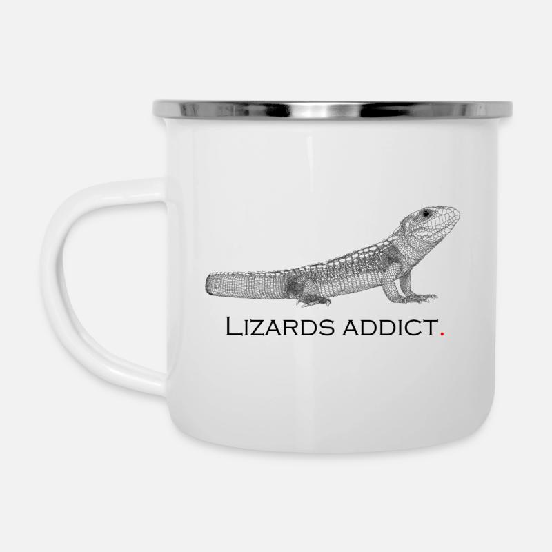 Lizards addict - Camper Mug - white