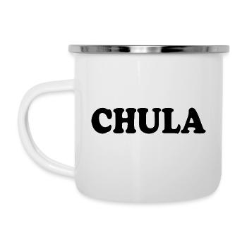 Chula - Emaille-Tasse - Weiß - Links