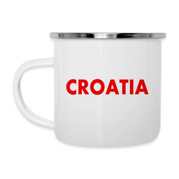 Croatie (Hrvatska) - Tasse émaillée - blanc - Gauche