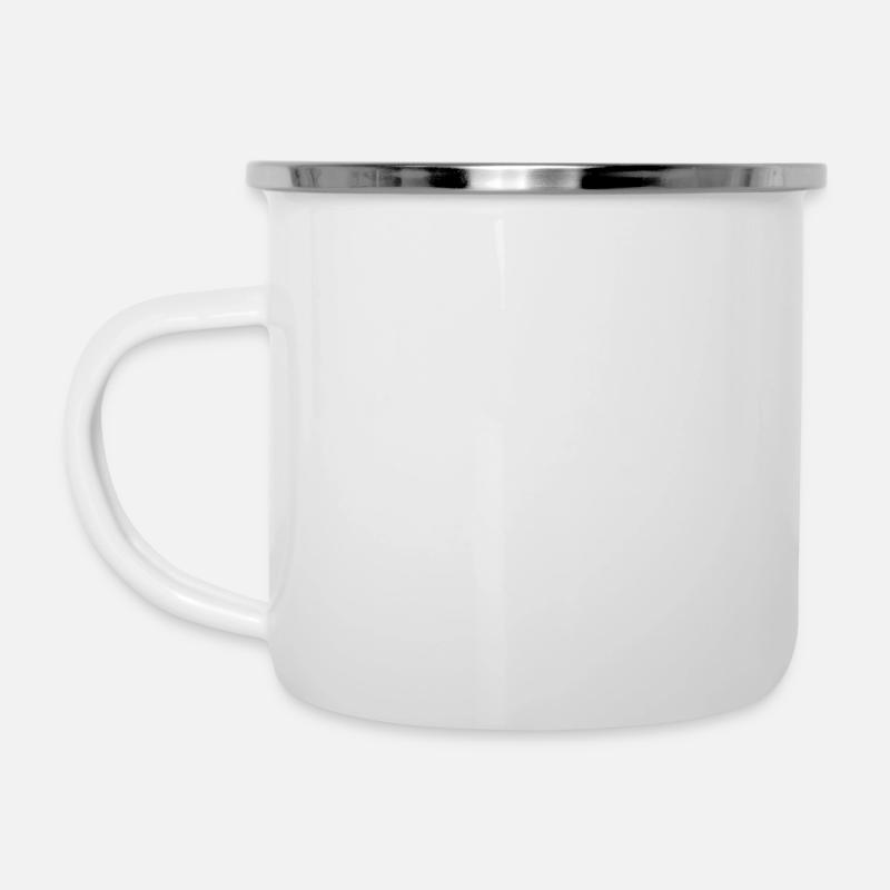 Therapie Berge - Emaille-Tasse - Weiß