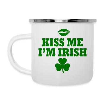 Kiss me im irish - Camper Mug - white - Left