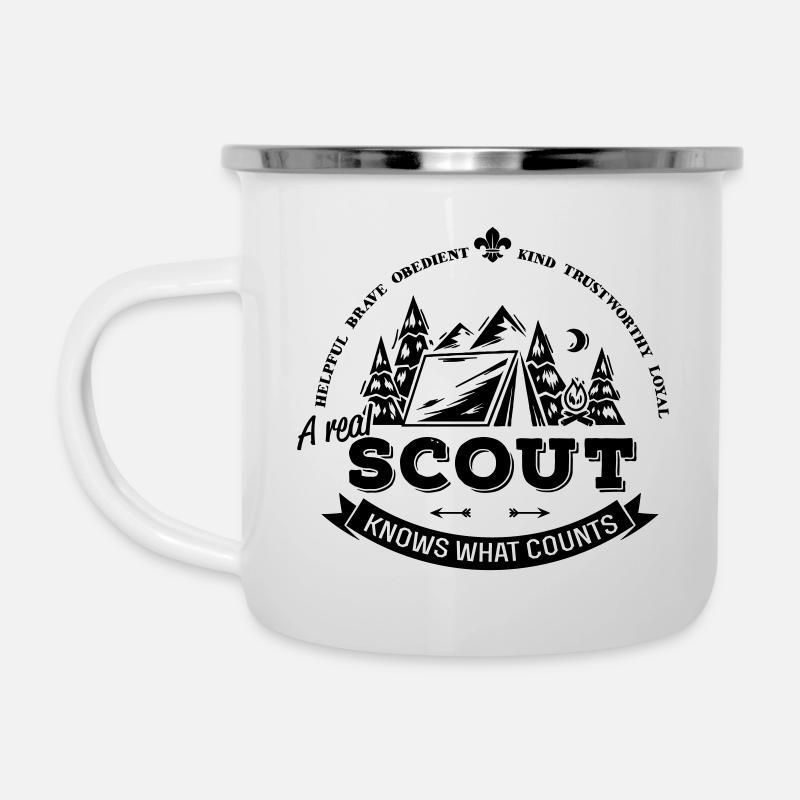 A real scout knows what counts - Emaille-Tasse - Weiß