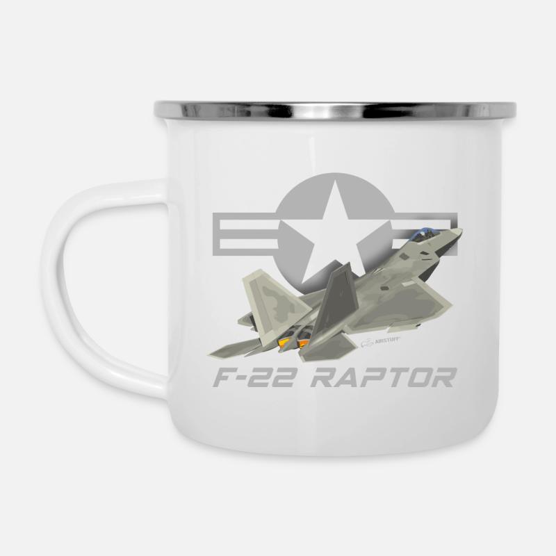 F-22 RAPTOR - AS2009 - Tasse émaillée - blanc