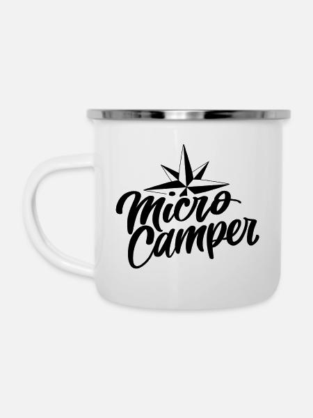 Mikro Camping - Emaille-Tasse - Weiß