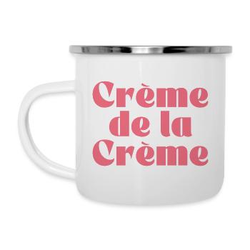 Crème de la Crème - Emaille-Tasse - Weiß - Links