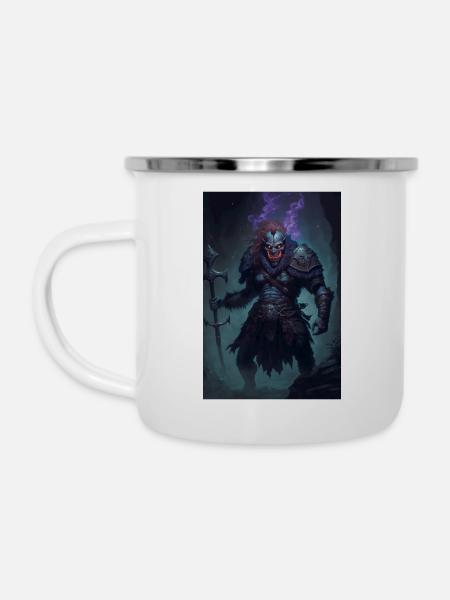 Inspirierter Dämon - Emaille-Tasse - Weiß