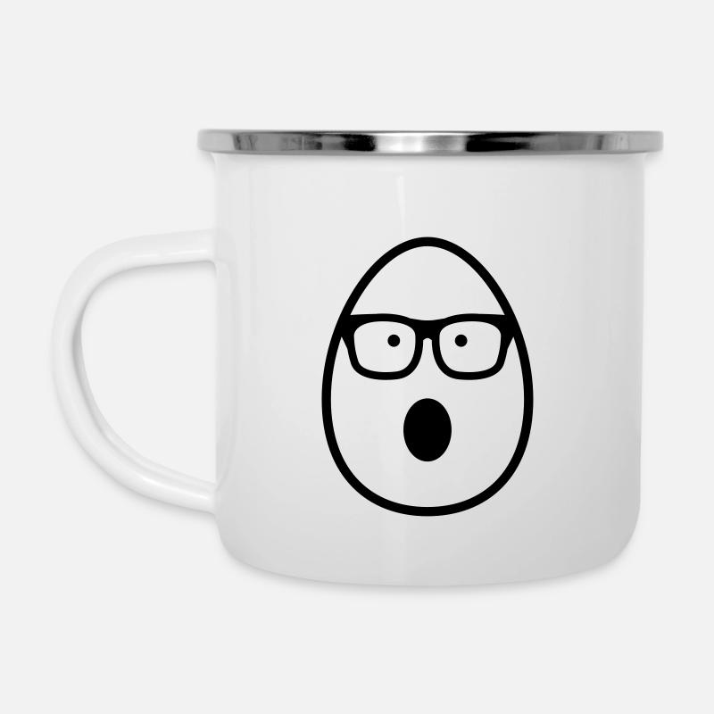 Egg Face Glasses Oh - Camper Mug - white