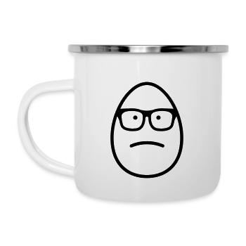 Egg Face Glasses Unhappy - Camper Mug - white - Left