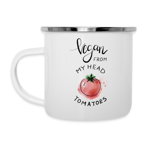 Vegan from my head Tomatoes - Emaille-Tasse