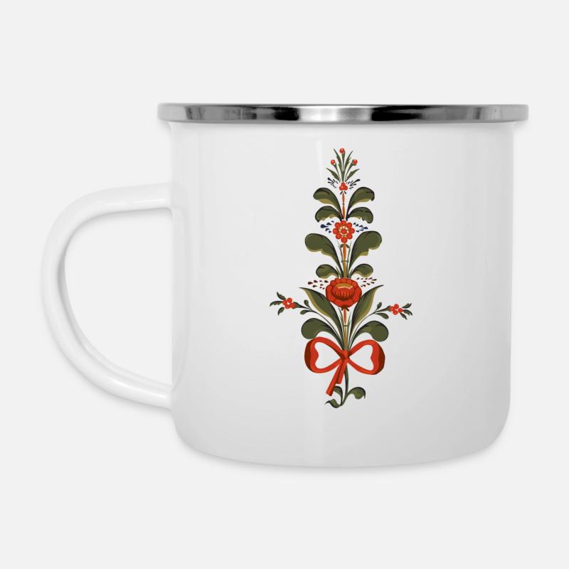 Bouquet from Dalarna - Camper Mug - white