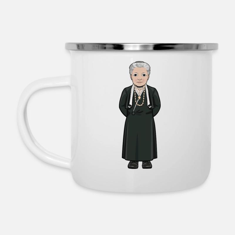 Selma Lagerlöf - Emaille-Tasse - Weiß