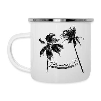 Hängematte (delta) - Emaille-Tasse - Weiß - Links