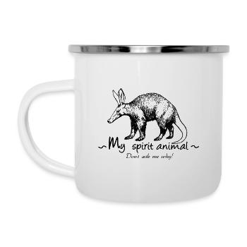 My totem animal is the Aardvark. - Camper Mug - white - Left