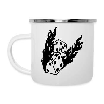 SAGEN - Emaille-Tasse - Weiß - Links