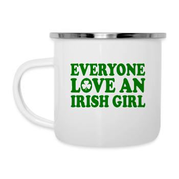 everyone loves an irish girl - Emaille-Tasse - Weiß - Links
