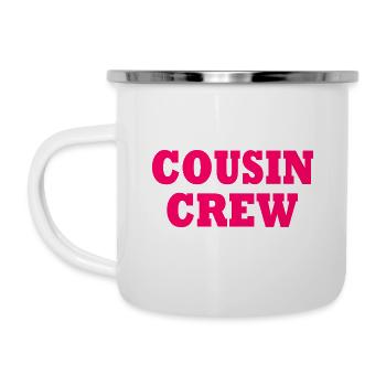cousin crew - Emaille-Tasse - Weiß - Links