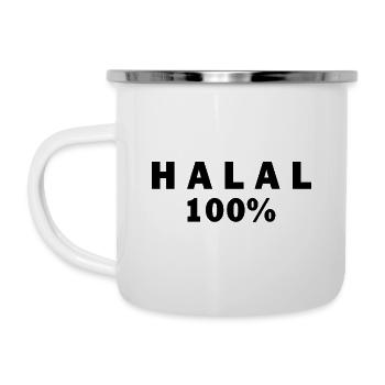 Halal حلال - Emaille-Tasse - Weiß - Links