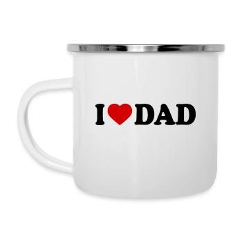 I love dad - Emaille-Tasse - Weiß - Links
