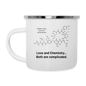 Oxytocin Chemie Strukturformel - Emaille-Tasse - Weiß - Links