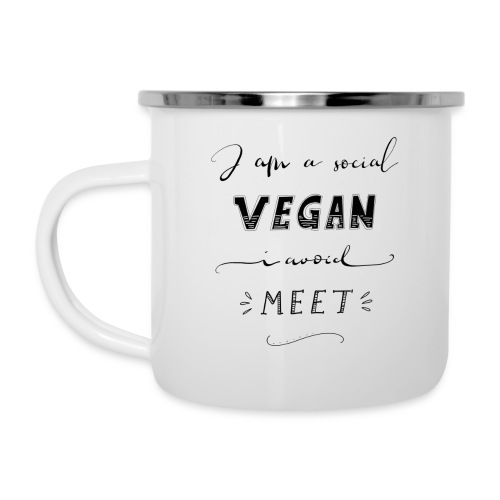 Social Vegan - Emaille-Tasse
