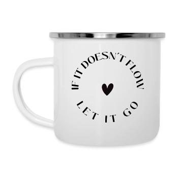 If it doesn't flow, let it go - Emaille-Tasse - Weiß - Links
