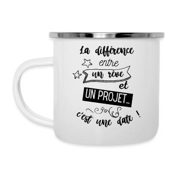 Léonard de VINCI - Tasse émaillée - blanc - Gauche