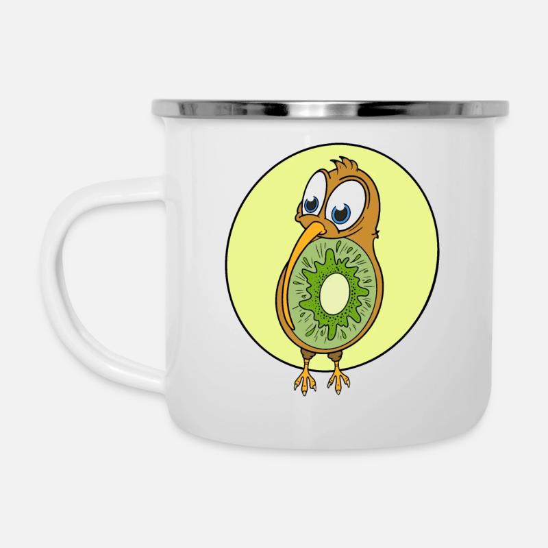 Coup de pied kiwi - Tasse émaillée - blanc