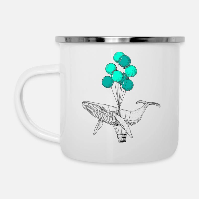 WAL AN LUFTBALLONS - Emaille-Tasse - Weiß