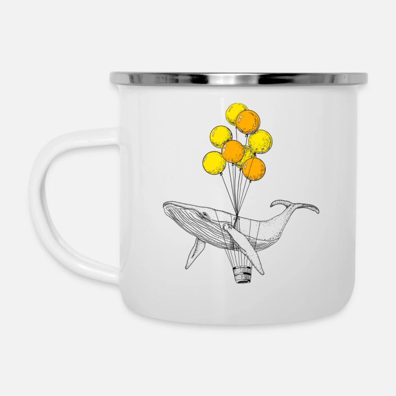 WAL AN LUFTBALLONS - Emaille-Tasse - Weiß