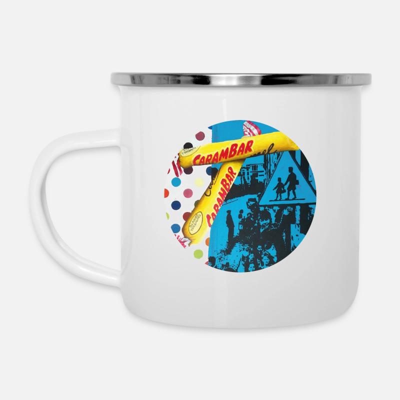 Carambar - Emaille-Tasse - Weiß