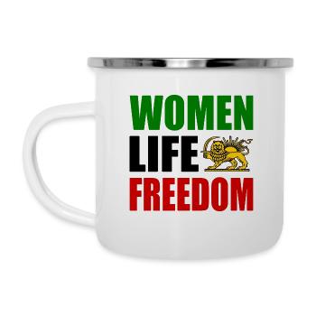 Women life freedom - Tasse émaillée - blanc - Gauche
