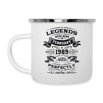 35e anniversaire Original Février Né 1989 - Tasse émaillée - blanc - Gauche