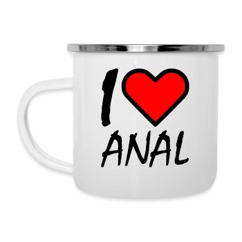 I love - Tasse émaillée - blanc - Gauche