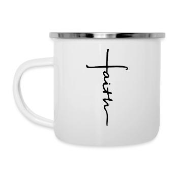 Faith Cross / Croix de foi - Tasse émaillée - blanc - Gauche