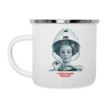 Soros Machine. - Emaille-Tasse - Weiß - Links