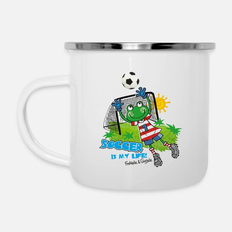 Soccer is my life - Camper Mug - white