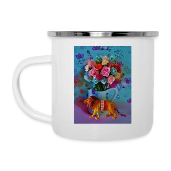 Colorful lion - Camper Mug - white - Left
