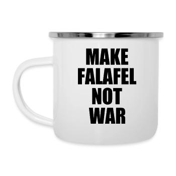 Make falafel not war - Camper Mug - white - Left