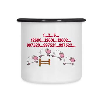 Counting sheep - Camper Mug - white/black - Front