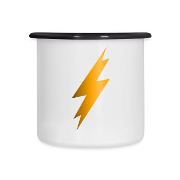 Lightning Bolt - Camper Mug - white/black - Front