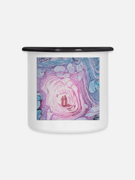 Mystischer Ort - Emaille-Tasse - Weiß/Schwarz