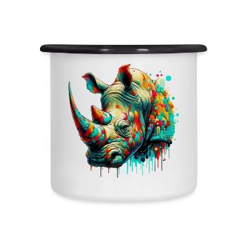 Rhinoceros - Camper Mug - white/black - Front