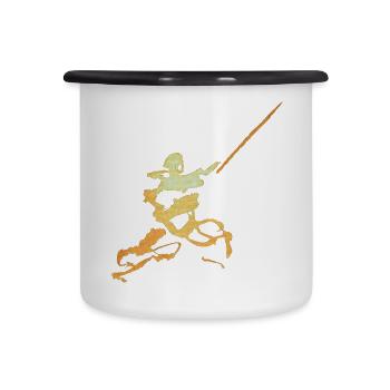 Swordsman Ink Figure - Camper Mug - white/black - Front