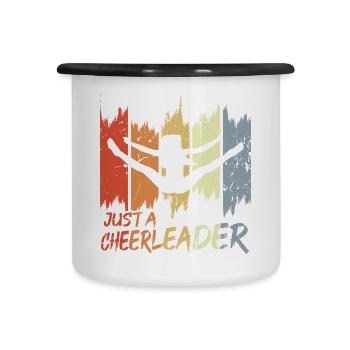 Vintage Cheerleader - Camper Mug - white/black - Front