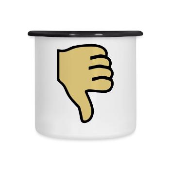 2541614 15419361 pouce - Tasse émaillée - blanc/noir - Devant