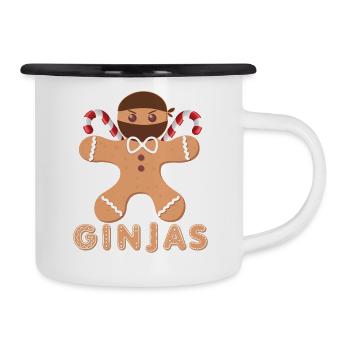 Masked gingerbread with frosting - Camper Mug - white/black - Right