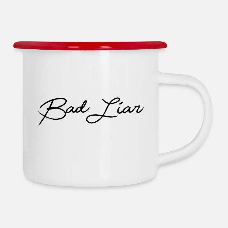 Bad Liar - Camper Mug - white/red